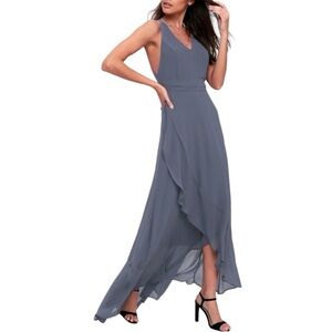 NWT Lulu's Wrap of Luxury Convertible High-Low Maxi Dress